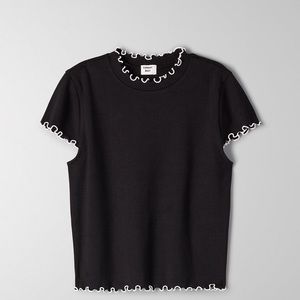 NWT Aritzia Crowne Top Black Sz Small